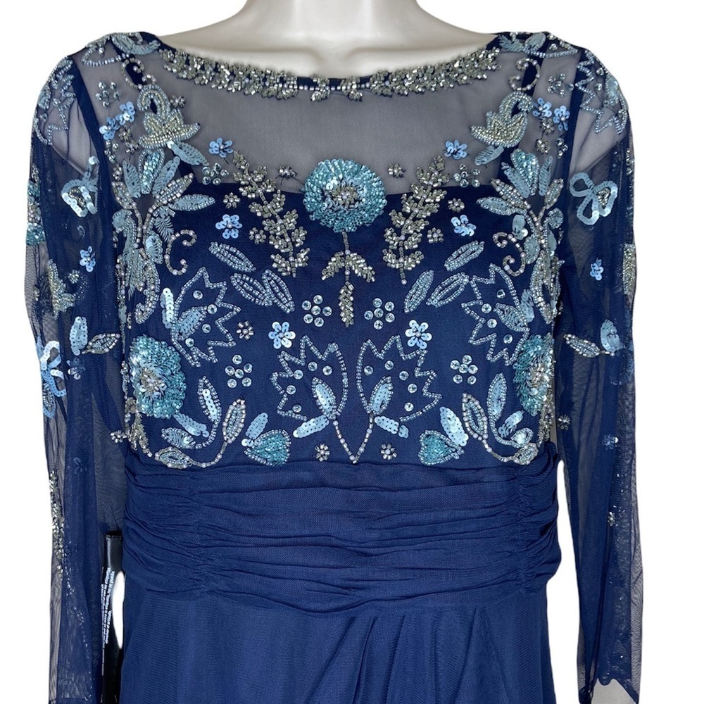 NWT JS Collection Bead Mesh Illusion Column Gown … - image 6